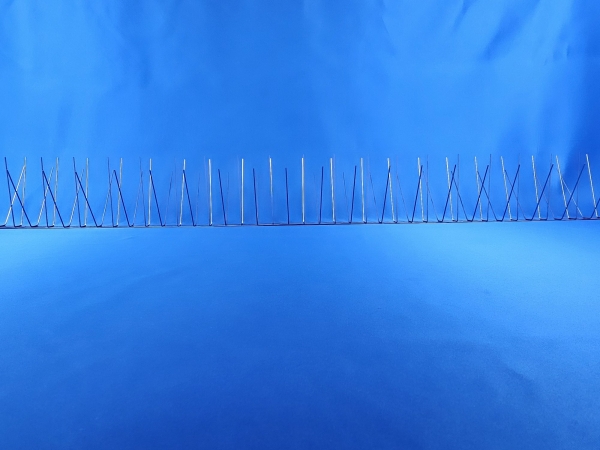 Pique pigeon PX 04-80, 4 rangées, 100 cm de long, en acier inoxydable